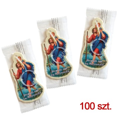 ZAWIESZKA ZAPACHOWA DO SAMOCHODU - PAKIET 100 szt. - mix zapachów - 50475
