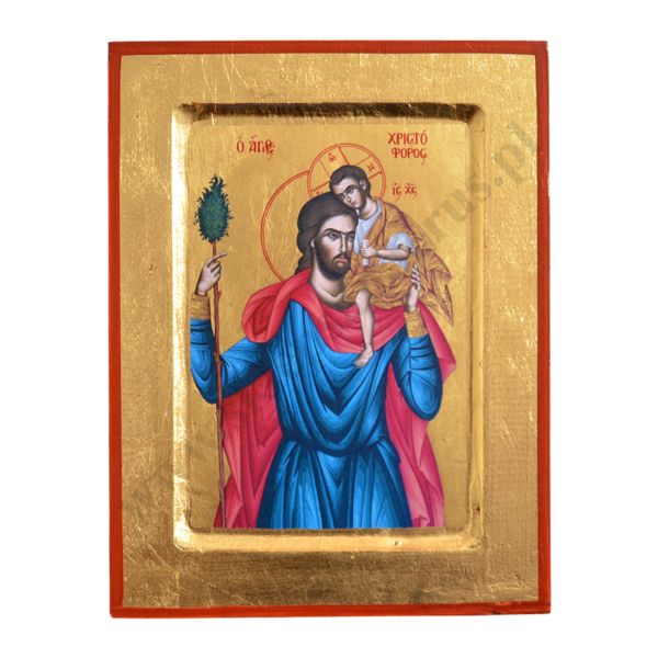 ŚWIĘTY KRZYSZTOF - ikona 18 x 23.2 cm - 60281