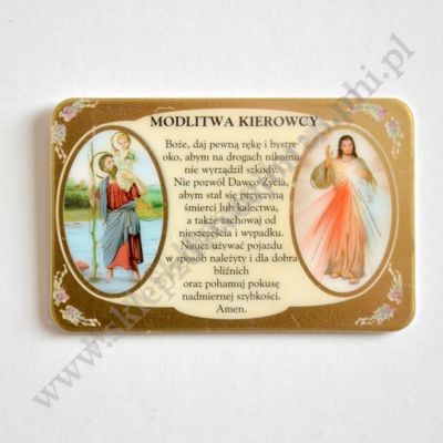 PLAKIETKA Z MODLITWĄ KIEROWCY - mix wzorów - 71198