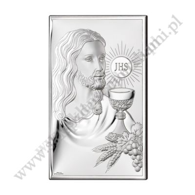 JEZUS EUCHARYSTYCZNY - OBRAZEK SREBRNY - 81287/3XL