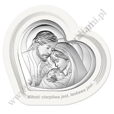 ŚWIĘTA RODZINA - OBRAZEK SREBRNY - 6432W/5