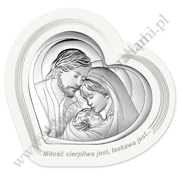 ŚWIĘTA RODZINA - OBRAZEK SREBRNY - 6432W/5
