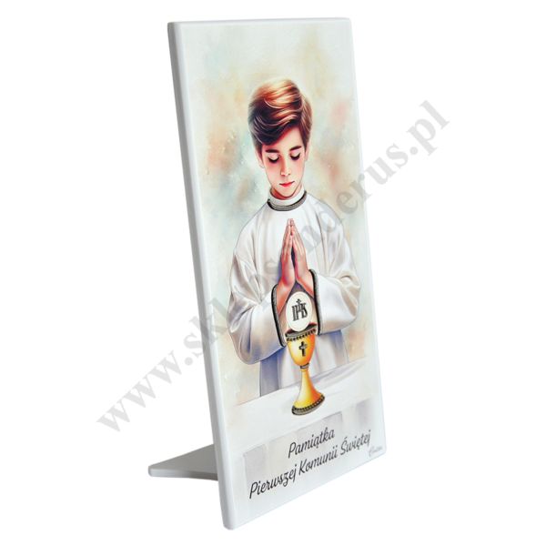PAMIĄTKA PIERWSZEJ KOMUNII ŚWIĘTEJ - obrazek 12 x 24 cm - CU112/3O