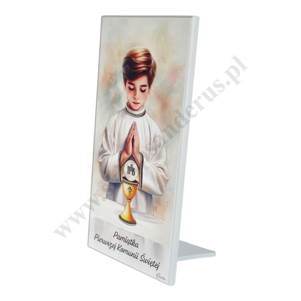 PAMIĄTKA PIERWSZEJ KOMUNII ŚWIĘTEJ - obrazek 12 x 24 cm - CU112/3O