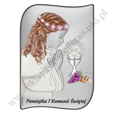 PAMIĄTKA I KOMUNII ŚWIĘTEJ - OBRAZEK SREBRNY - 6793/2ACOL