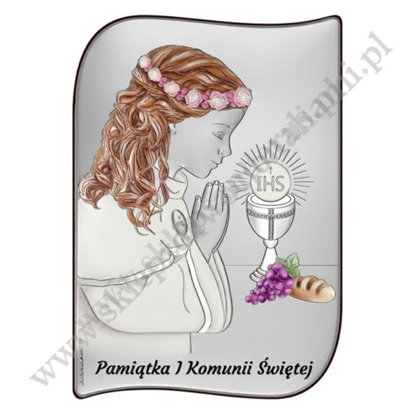PAMIĄTKA I KOMUNII ŚWIĘTEJ - OBRAZEK SREBRNY - 6793/2ACOL