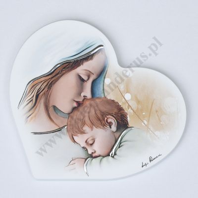MATKA BOŻA Z DZIECIĄTKIEM - obraz 15 x 14 cm - ES055242