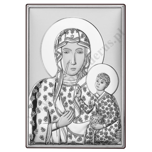 MATKA BOŻA CZĘSTOCHOWSKA - OBRAZEK SREBRNY 13 x 18 cm - DS19/3
