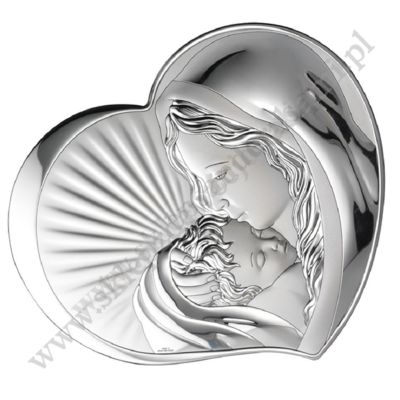 MATKA BOŻA Z DZIECIĄTKIEM - OBRAZEK SREBRNY - 81295/3L