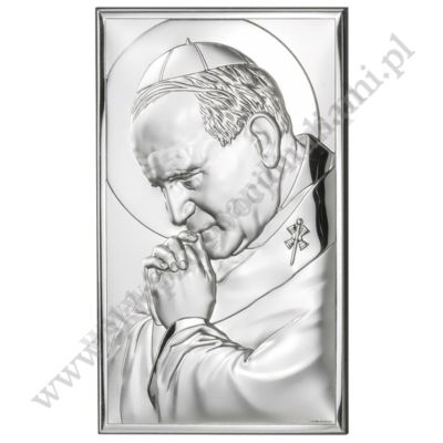 ŚW.JAN PAWEŁ II - OBRAZEK SREBRNY - 81234/3XL