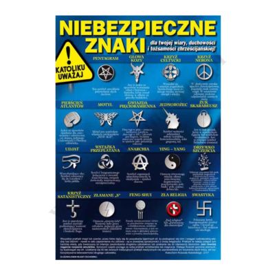 PLAKAT - NIEBEZPIECZNE ZNAKI - format 33 x 48 cm - 00005