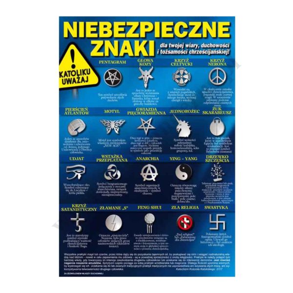 PLAKAT - NIEBEZPIECZNE ZNAKI - format 33 x 48 cm - 00005