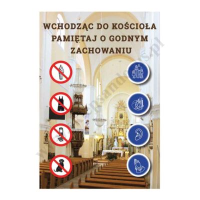 PLAKAT - GODNY UBIÓR W KOŚCIELE - format 33 x 48 cm - 9253