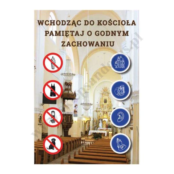 PLAKAT - GODNY UBIÓR W KOŚCIELE - format 33 x 48 cm - 9253