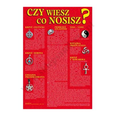 PLAKAT - NIEBEZPIECZNE ZNAKI - format 33 x 48 cm - 1296