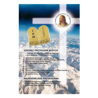 PLAKAT - X PRZYKAZAŃ BOŻYCH - format 33 x 48 cm - 3843