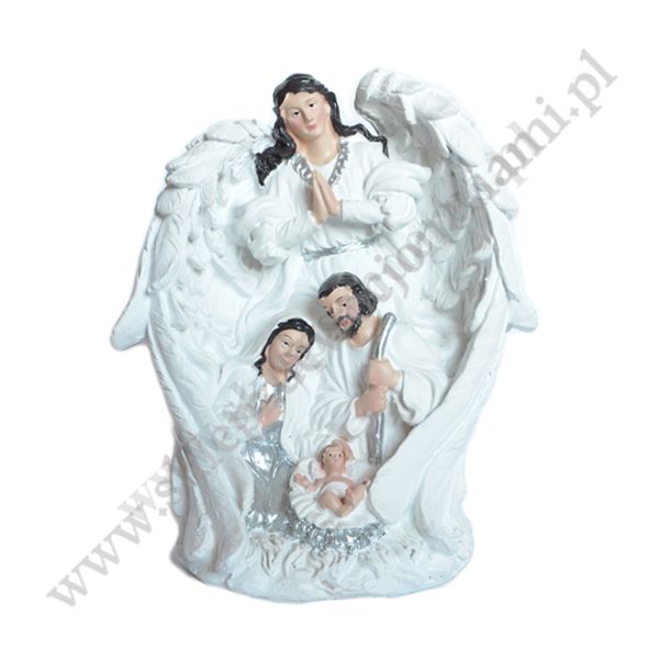 SZOPKA - ANIOŁ I ŚWIĘTA RODZINA - wys. 20 cm - 83049