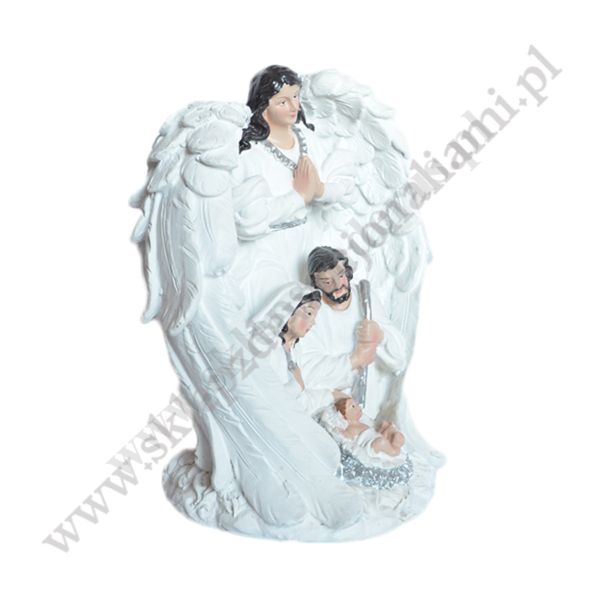 SZOPKA - ANIOŁ I ŚWIĘTA RODZINA - wys. 20 cm - 83049