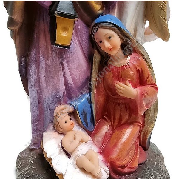 ŚWIĘTA RODZINA I ANIOŁ - wys. 29 cm - A9222