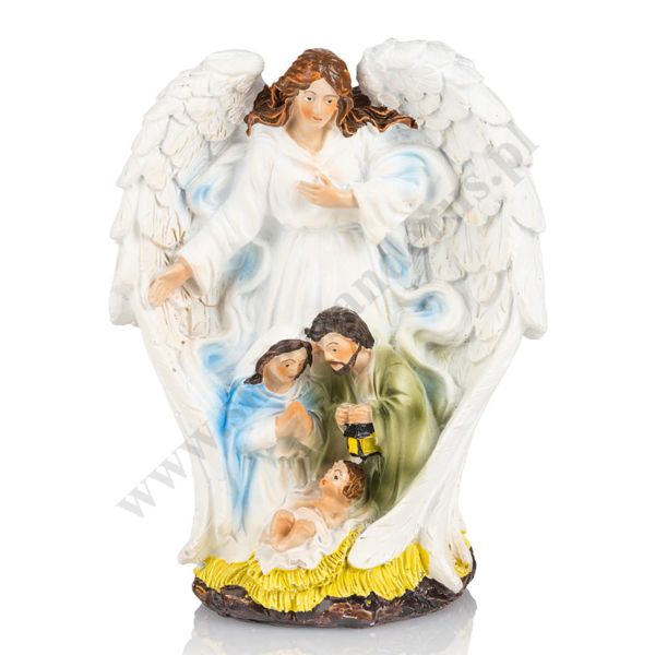 ŚWIĘTA RODZINA I ANIOŁ - wys.13 cm - 82373
