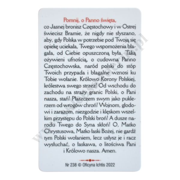 MOLDITWA ZA POLSKĘ - biznes karta - 62320