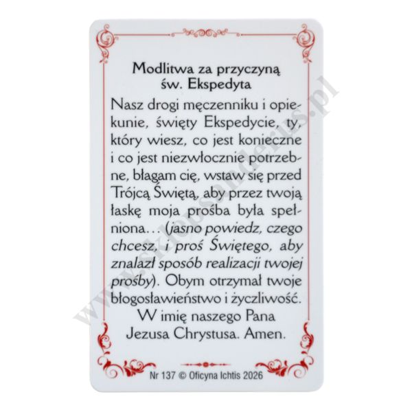 ŚWIĘTY EKSPEDYT - biznes karta - 72651