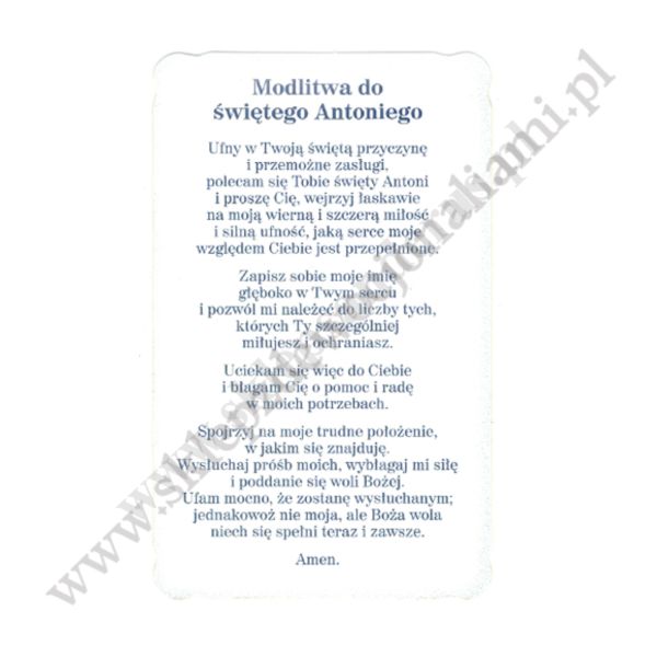 ŚWIĘTY ANTONI - obrazek 6.5 x 11 cm - paczka 100 szt. - 87916