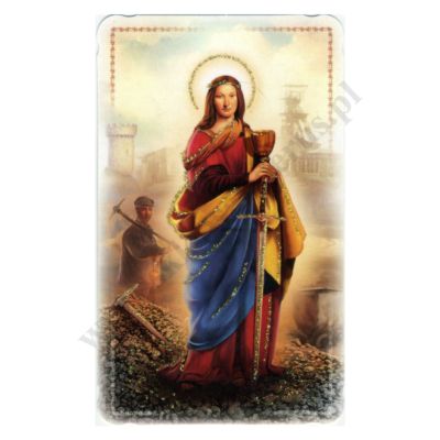 ŚWIĘTA BARBARA - obrazek 6.2 x 10.4 cm - paczka 100 szt. - 69384