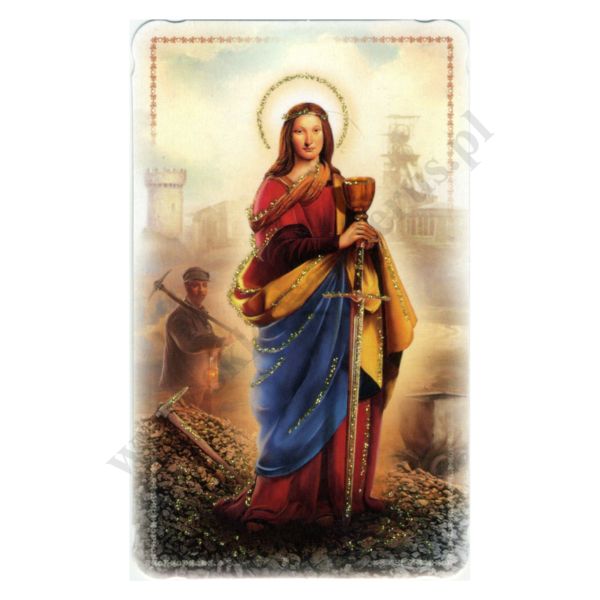 ŚWIĘTA BARBARA - obrazek 6.2 x 10.4 cm - paczka 100 szt. - 69384