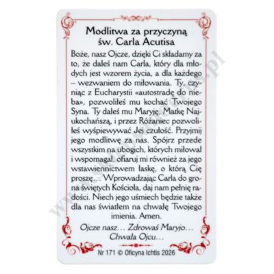 ŚWIĘTYCARLO ACUTIS - biznes karta - 73526