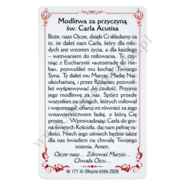 ŚWIĘTYCARLO ACUTIS - biznes karta - 73526