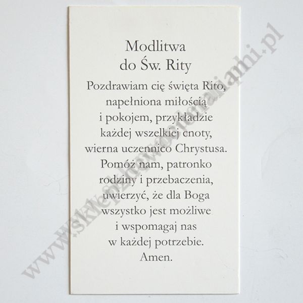 ŚWIĘTA RITA - obrazek 6.5 x 11 cm - 87039