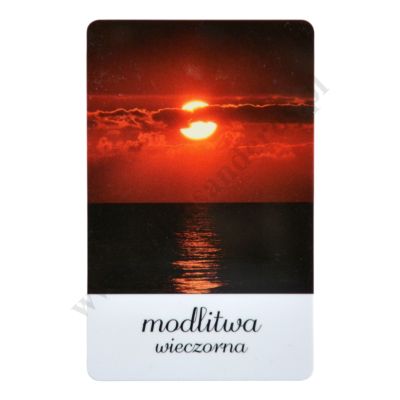 MODLITWA WIECZORNA - biznes karta - 63275