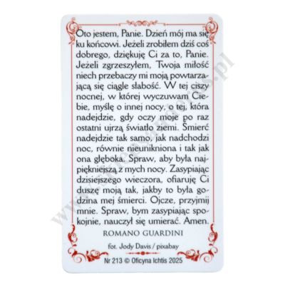 MODLITWA WIECZORNA - biznes karta - 63275
