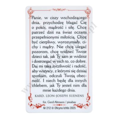 MODLITWA PORANNA - biznes karta - 64106