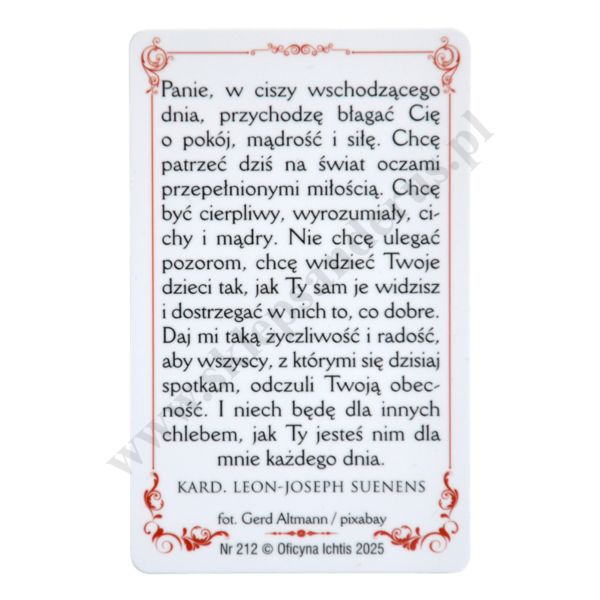 MODLITWA PORANNA - biznes karta - 64106
