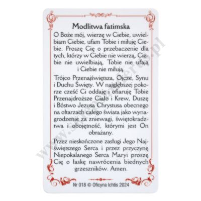 MATKA BOŻA FATIMSKA - biznes karta - 62849