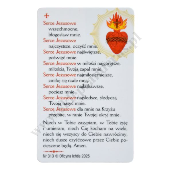 SERCE PANA JEZUSA - biznes karta - 63362