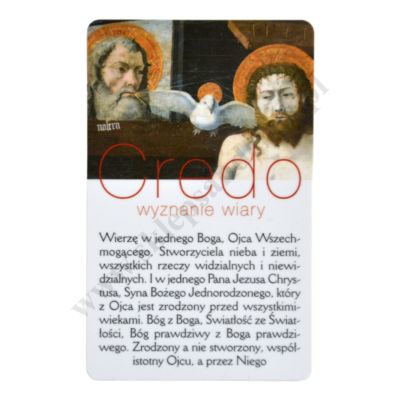 CREDO - WYZNANIE WIARY - biznes karta - 63460