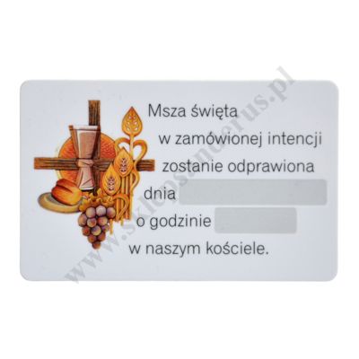 MSZA ŚWIĘTA - biznes karta - 65201