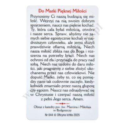 MATKA BOŻA PIĘKNEJ MIŁOŚCI - biznes karta - 38521