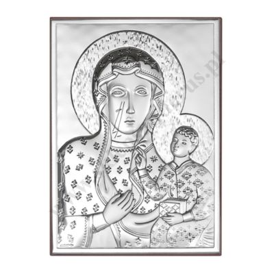 MATKA BOŻA CZĘSTOCHOWSKA - OBRAZEK SREBRNY 12.8 x 17.9 cm - 6323/3