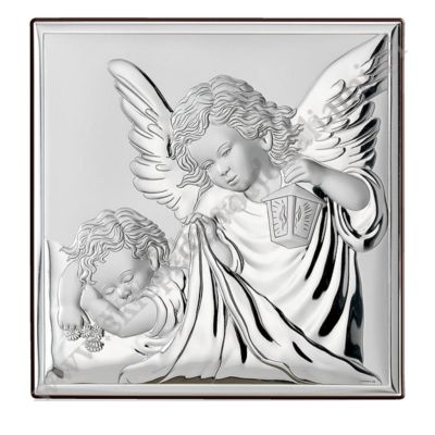 ANIOŁ STRÓŻ - OBRAZEK SREBRNY - 81200/3L