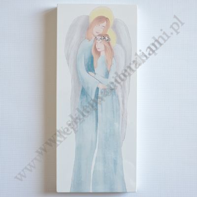 PARA ANIOŁÓW - obrazek na desce 13.5 x 31.5 cm - 88943