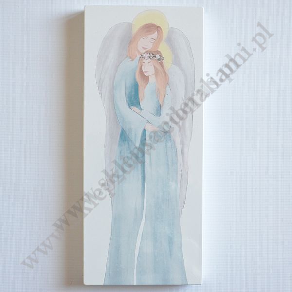 PARA ANIOŁÓW - obrazek na desce 13.5 x 31.5 cm - 88943