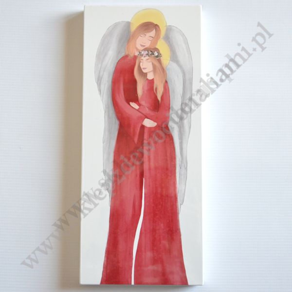 PARA ANIOŁÓW - obrazek na desce 13.5 x 31.5 cm - 84136