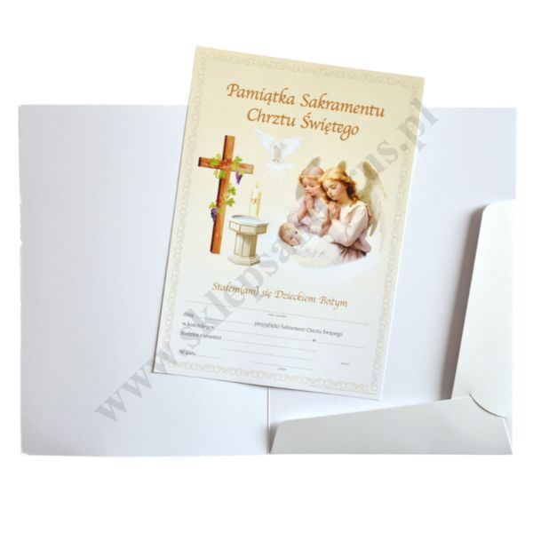 PAMIĄTKA CHRZTU ŚWIĘTEGO - teczka 15.9 x 22.5 cm - 72572