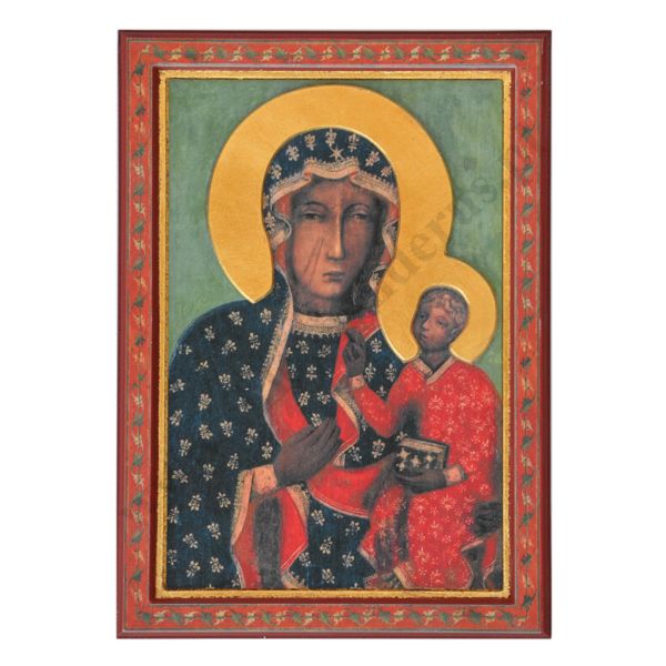 MATKA BOŻA CZĘSTOCHOWSKA - obraz na desce 21 x 29.5 cm - 51380