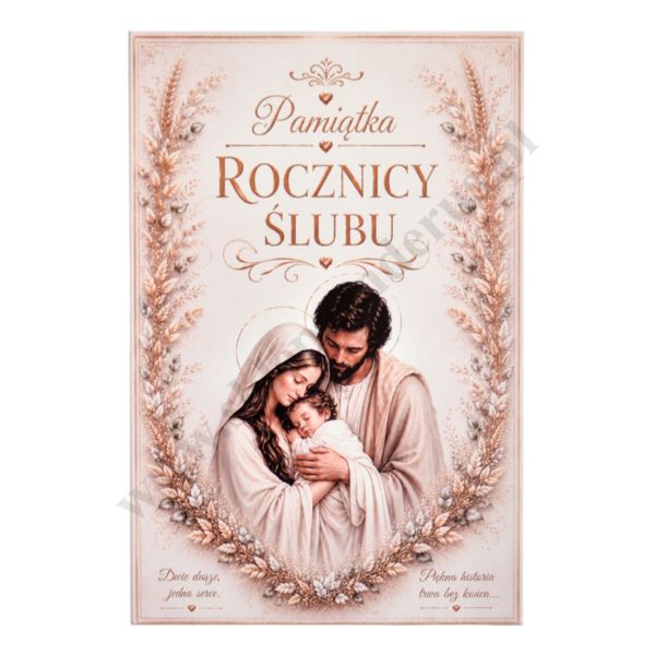 PAMIĄTKA ROCZNICY ŚLUBU - obraz 18 x 27 cm - 87367