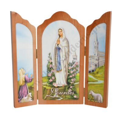 MATKA BOŻA Z LOURDES - tryptyk wys. 20 cm - 65733